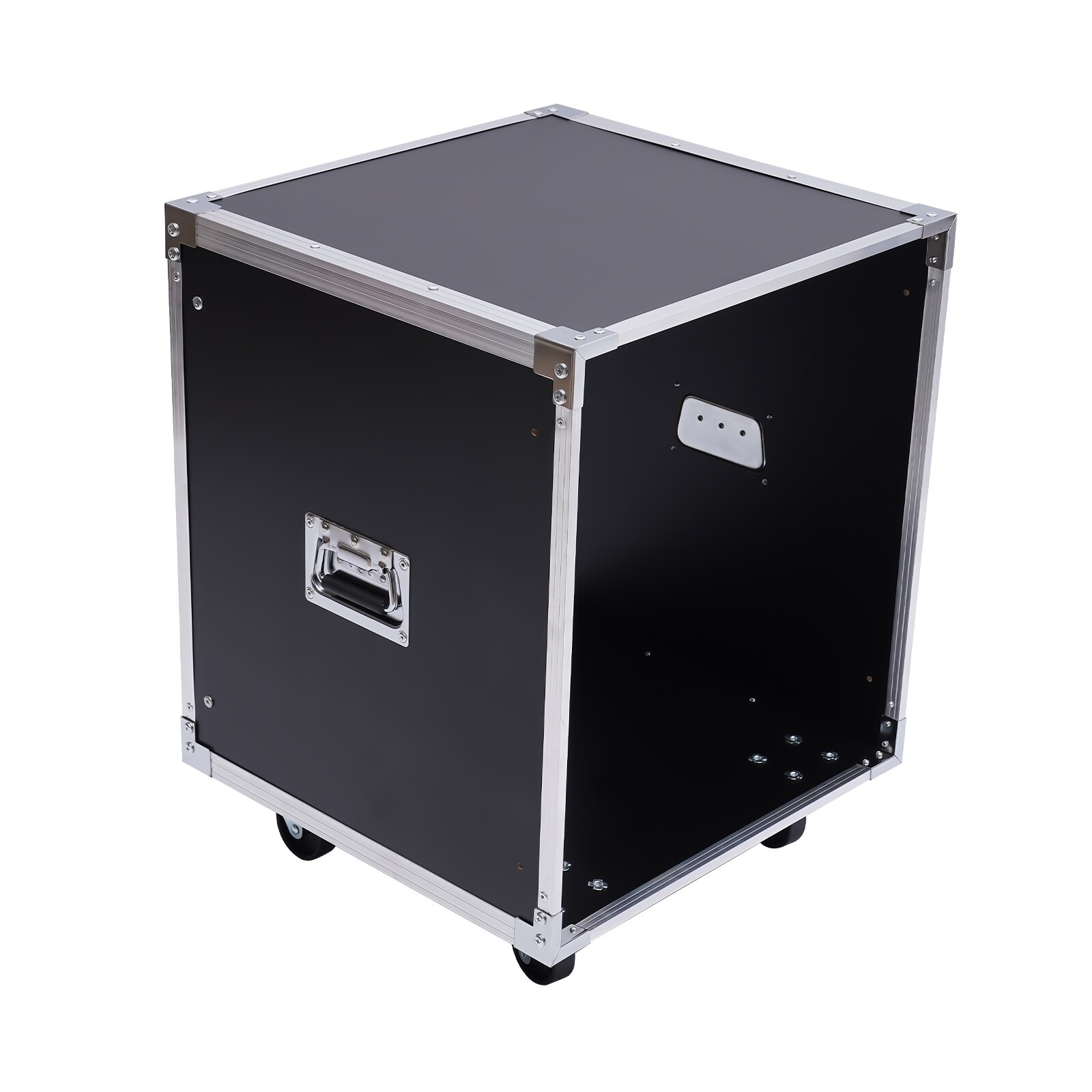 12U Cabinet Rolling Network Rack Audio Studio Video Telecom Equipment Rack Black