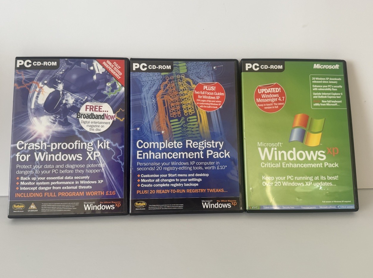Windows XP PC Software Lot CD-ROM Registry Repair Recovery Utilities