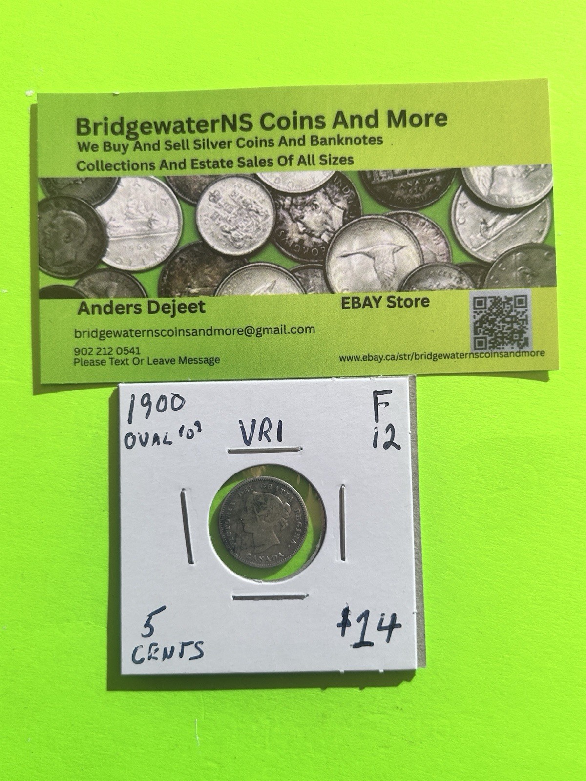 Canada 1900 ‘Oval O’s’ Queen Victoria Nickel. Sterling Silver. Trending At $14
