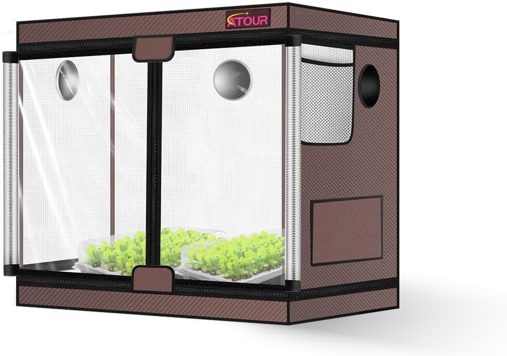 Small Grow Tent 32"x18"x28'' High Reflective Mylar 1680D Hydroponic Grow Tents