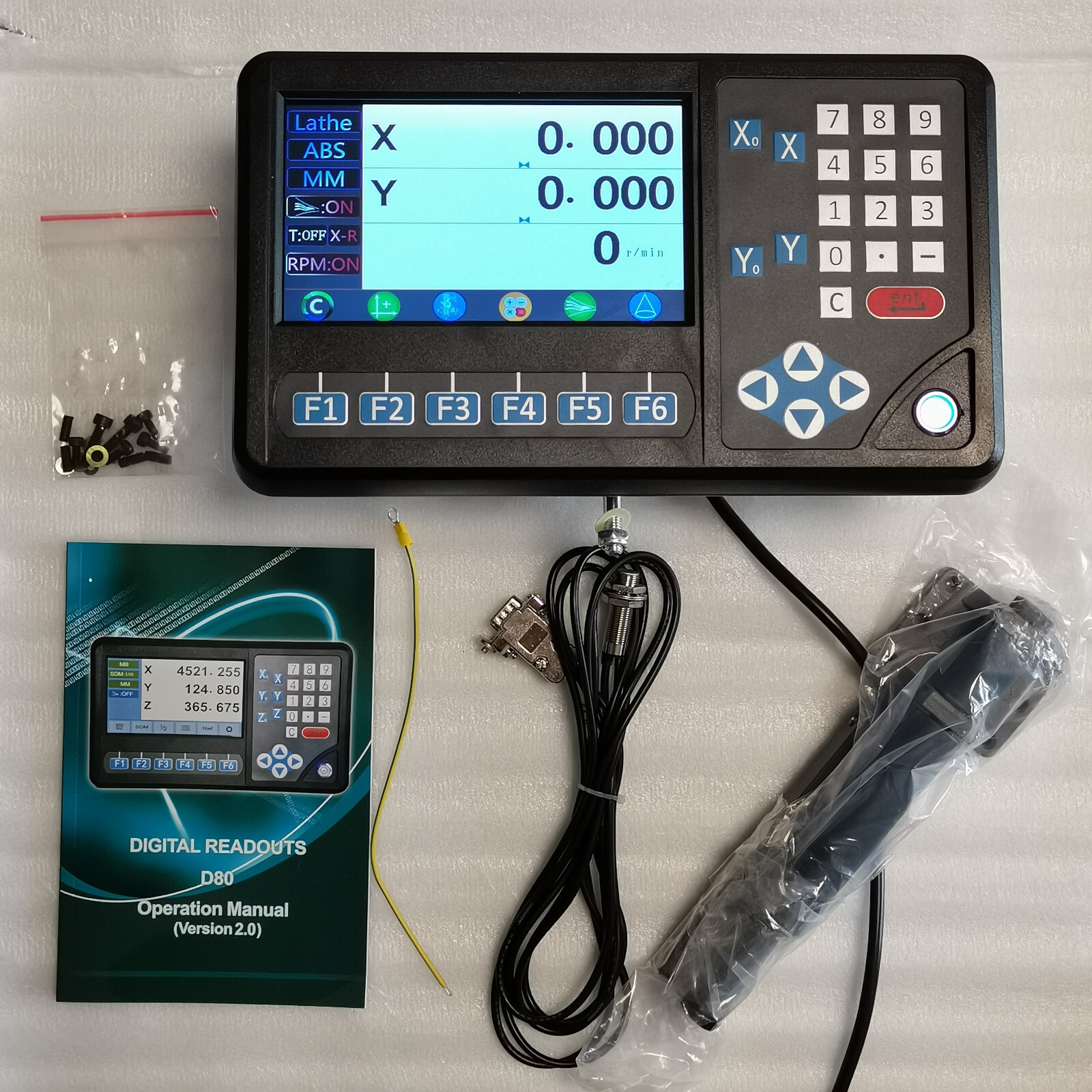 DITRON 2 axis Digital Readout D80 With Speed RPM Display 2 Axis