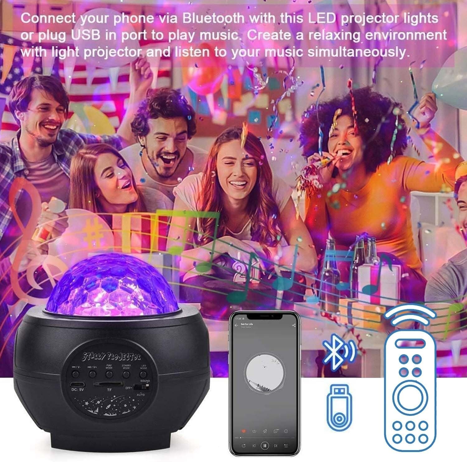 Star Lights Projector 3 in 1 LED Night Galaxy Starry Light Projector New