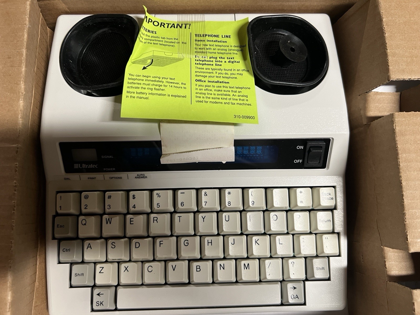 Ultratec Miniprint 425 TTY HEARING IMPAIRED DEVICE Open Box- J