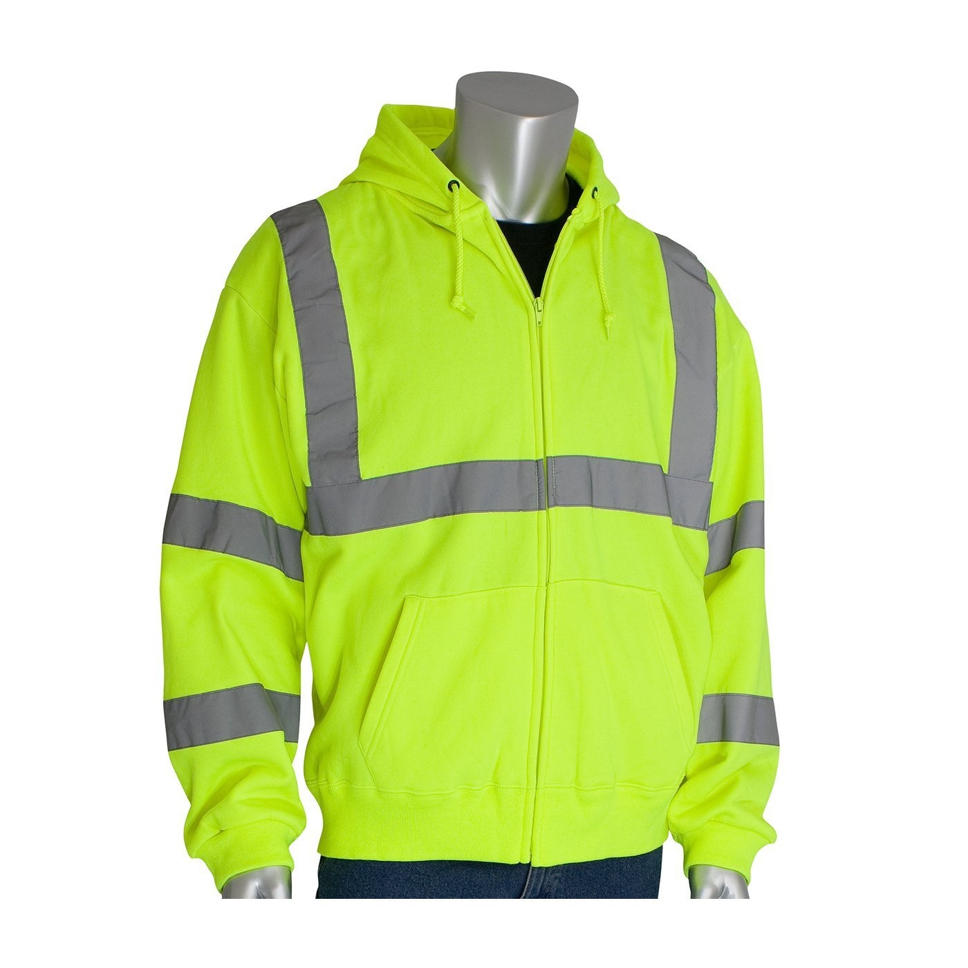 PIP 323-HSSELY-5X ANSI Class 3 Hooded Sweatshirt