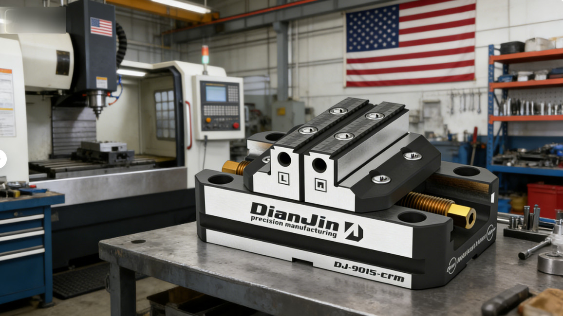 4th/5th Axis Self-Centering Vise, Concentric CNC Clamp for Precision Machining