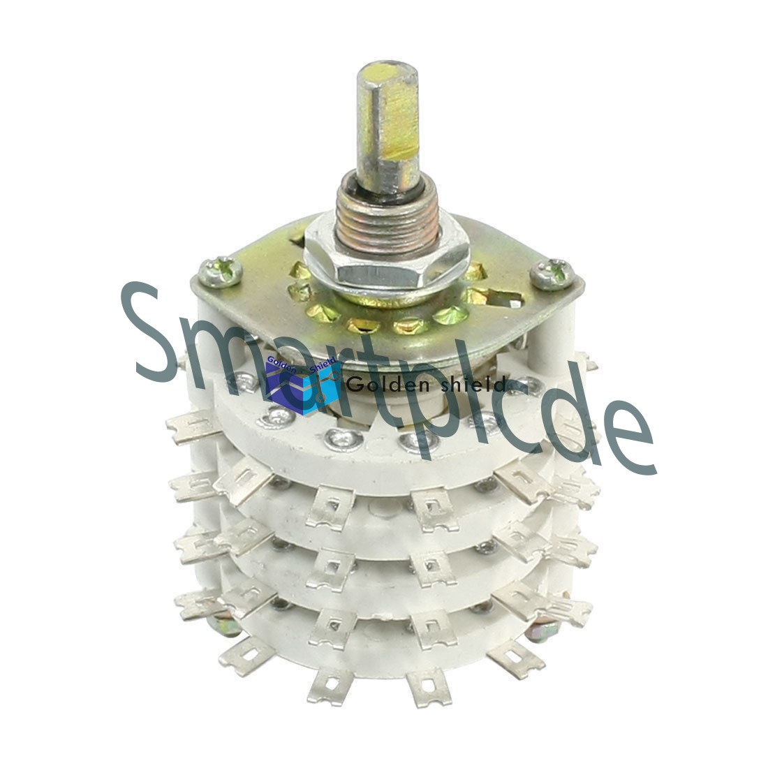 KCZ8X5 6mm Dia Shaft 8P5T 8 Pole 40 Position Band Channel Selector Rotary Switch