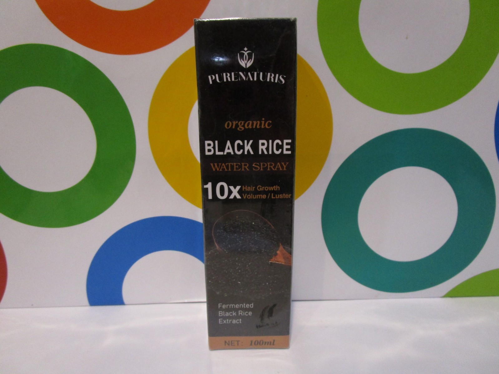 PURENATURIS ~ ORGANIC BLACK RICE WATER SPRAY 10X HAIR GROWTH ~ 3.5 OZ