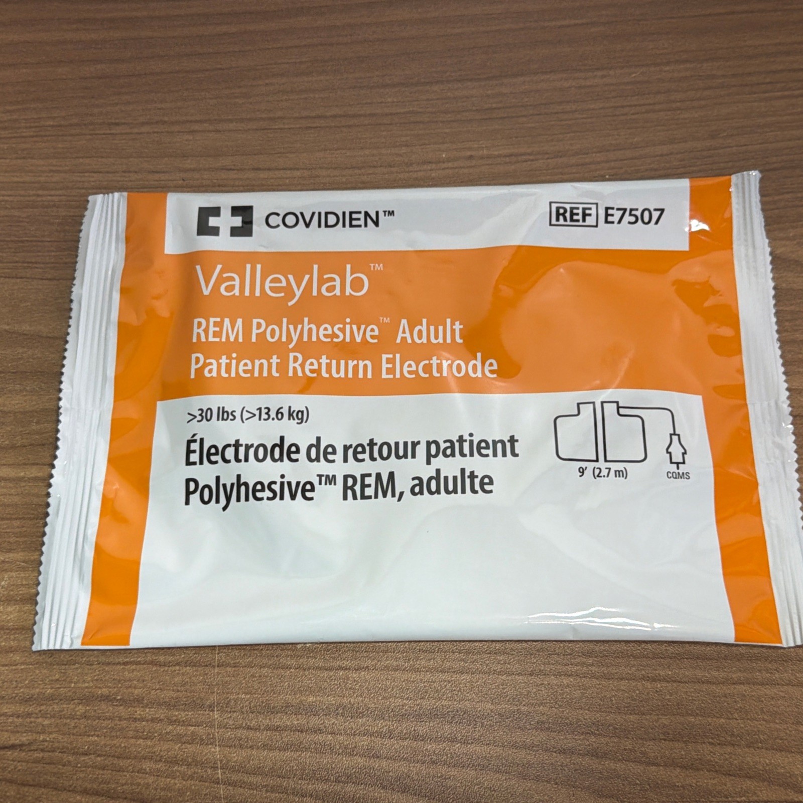 Covidien E7507 REM PolyHesive Adult Patient Return Electrode 2027 Exp