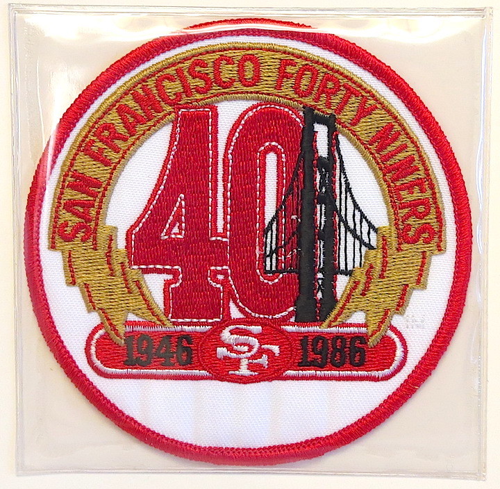 SAN FRANCISCO 49ERS 40th ANNIVERSARY NFL TEAM PATCH Willabee & Ward ~ PATCH ONLY