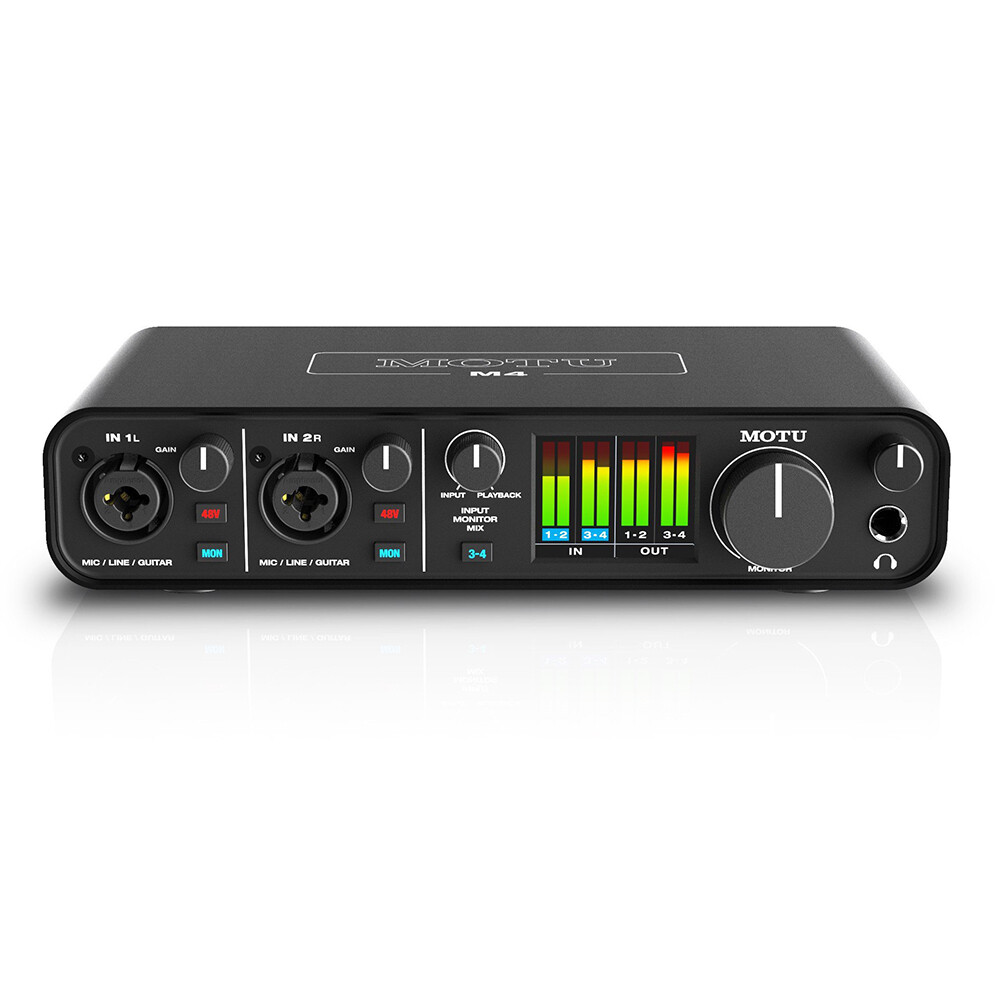 MOTU M4 Desktop Type-C Audio-MIDI Interface with XLR Cable & Straps