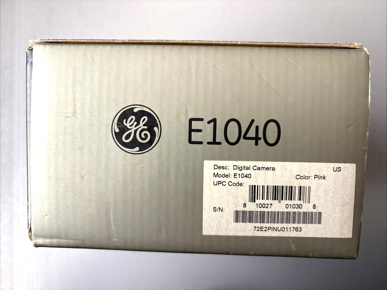 GE - E1040 Camera Box, Quick-Start Guide & Power Cord - NO CAMERA - Fast Ship