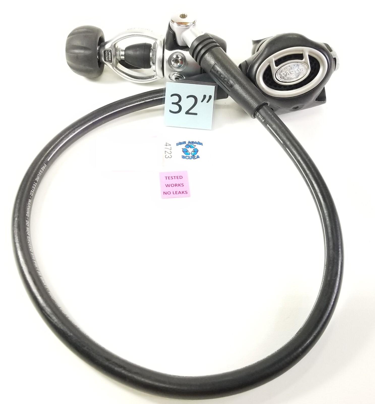 Dacor Eagle Regulator Set Yoke 1st Stage, + 2nd Stage Scuba Dive #4723
