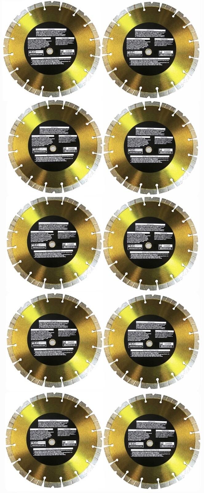 DCH 230 saw 9" Diamond Blade stone Concrete blade (Equivalent) rpm rated 10pk