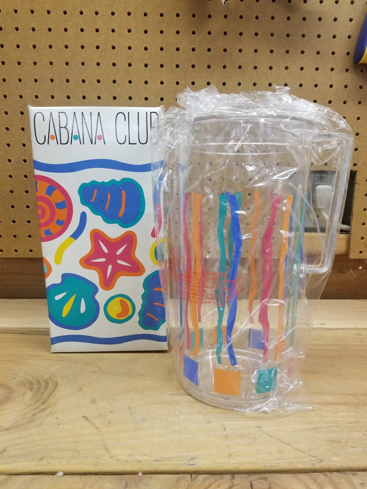 NEW Cabana Club 2.75 Quart Acrylic Pitcher Reef Dolphin Party Patio Tropical BOX