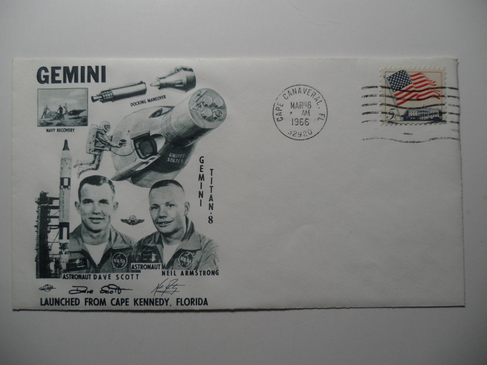 STAMPMART : USA 1966 CAPE KENNEDY LAUNCH CAPE CANAVERAL FLORIDA SPACE COVER
