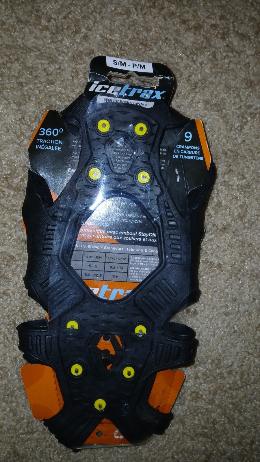 ICETRAX-FOOTWEAR TRACTION FOR SNOW AND ICE-NEW- S/M-UNISEX