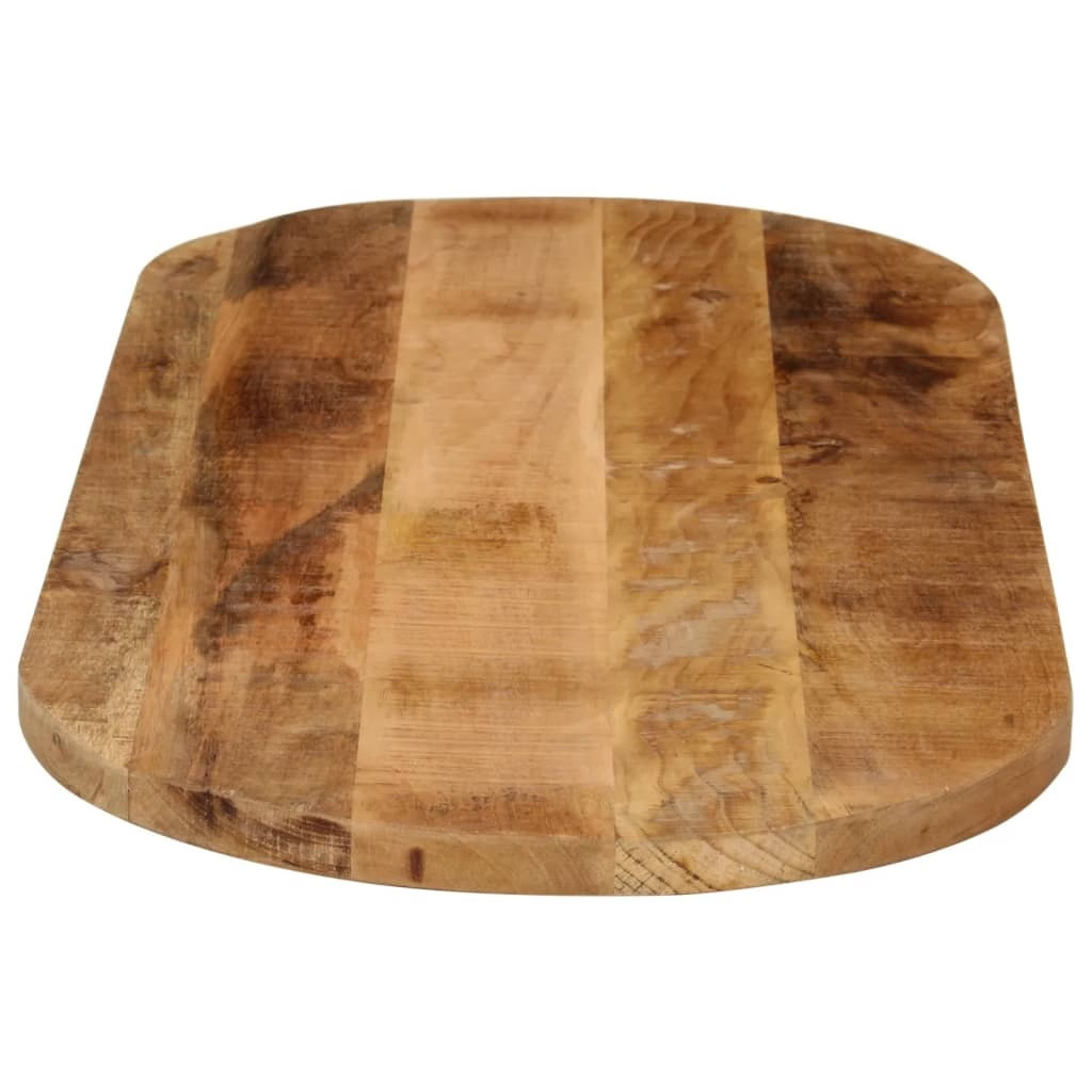 Table Top Natural Solid rough mango wood Medium Table Top Oval