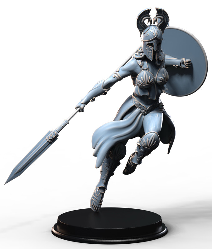 Dungeons & Dragons Playable Character - Female Human Lysandra - Spartan, Warrior
