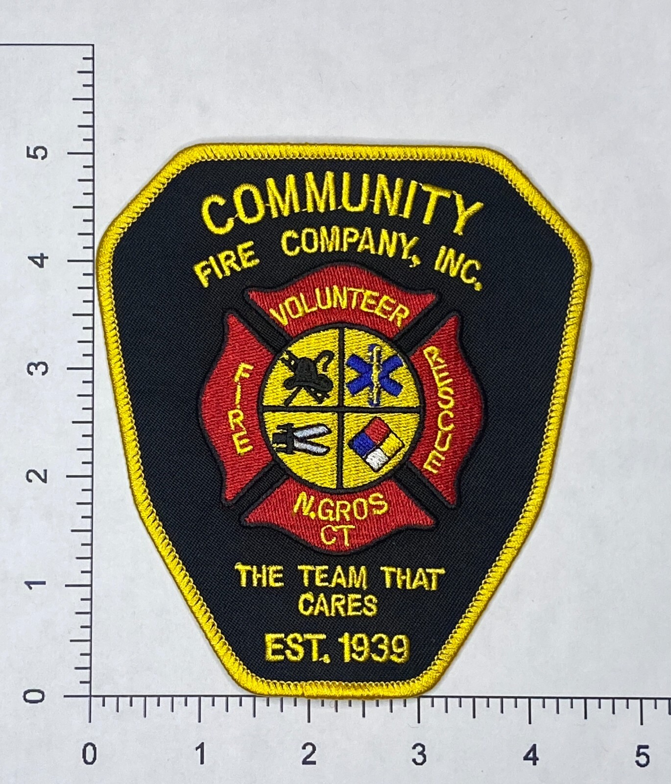 Community Fire Company patch, North Grosvenordale Connecticut CT, new unsewn