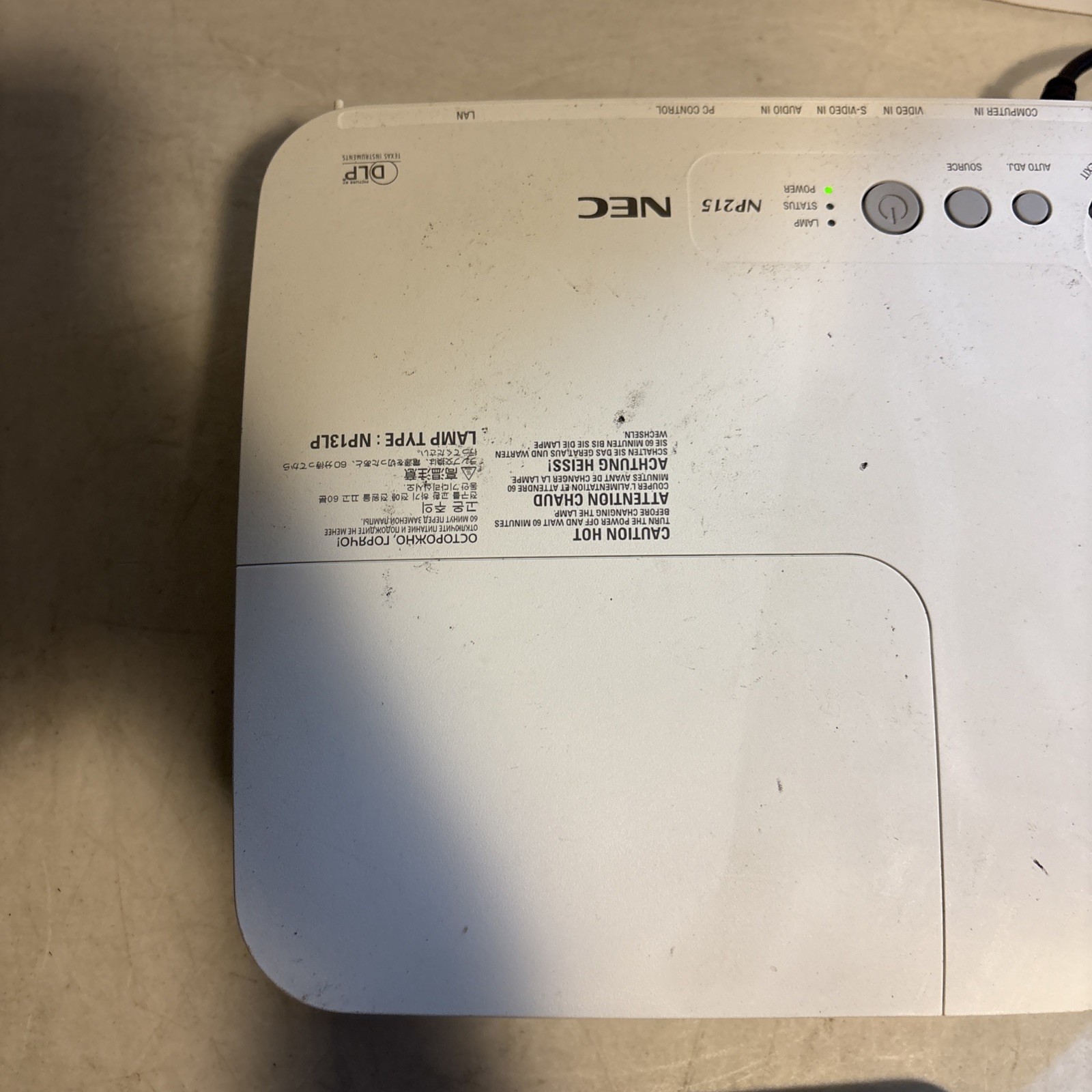 NEC NP215 DLP Engine Compact Mobile Projector. Works Great. W/ Remote