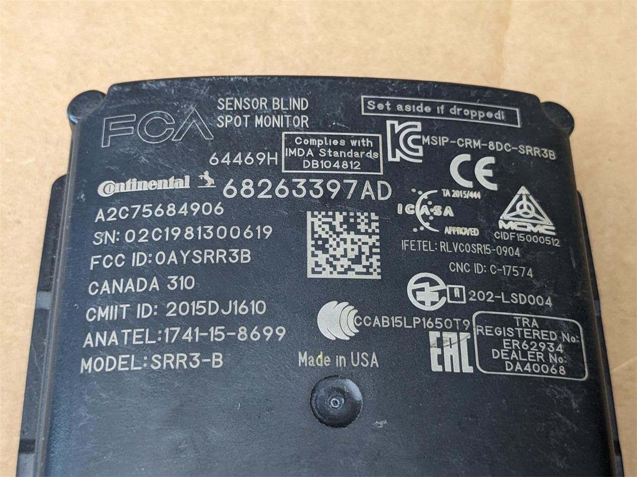 OEM 2019-2024 RAM 1500 2500 3500 Blind Spot Detection Module Sensor 68263397AE