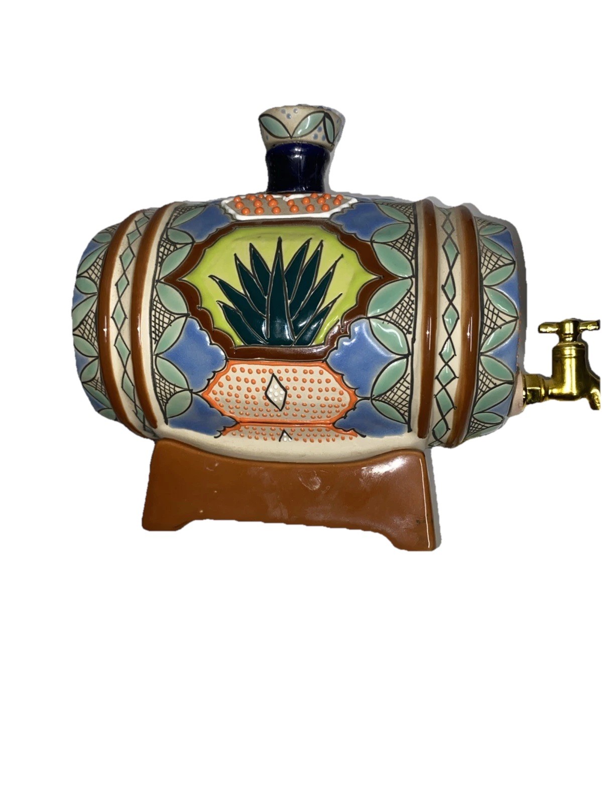 dulclaAmargura Empty tequila mini keg handcrafted &painted Rare Functional  yes!