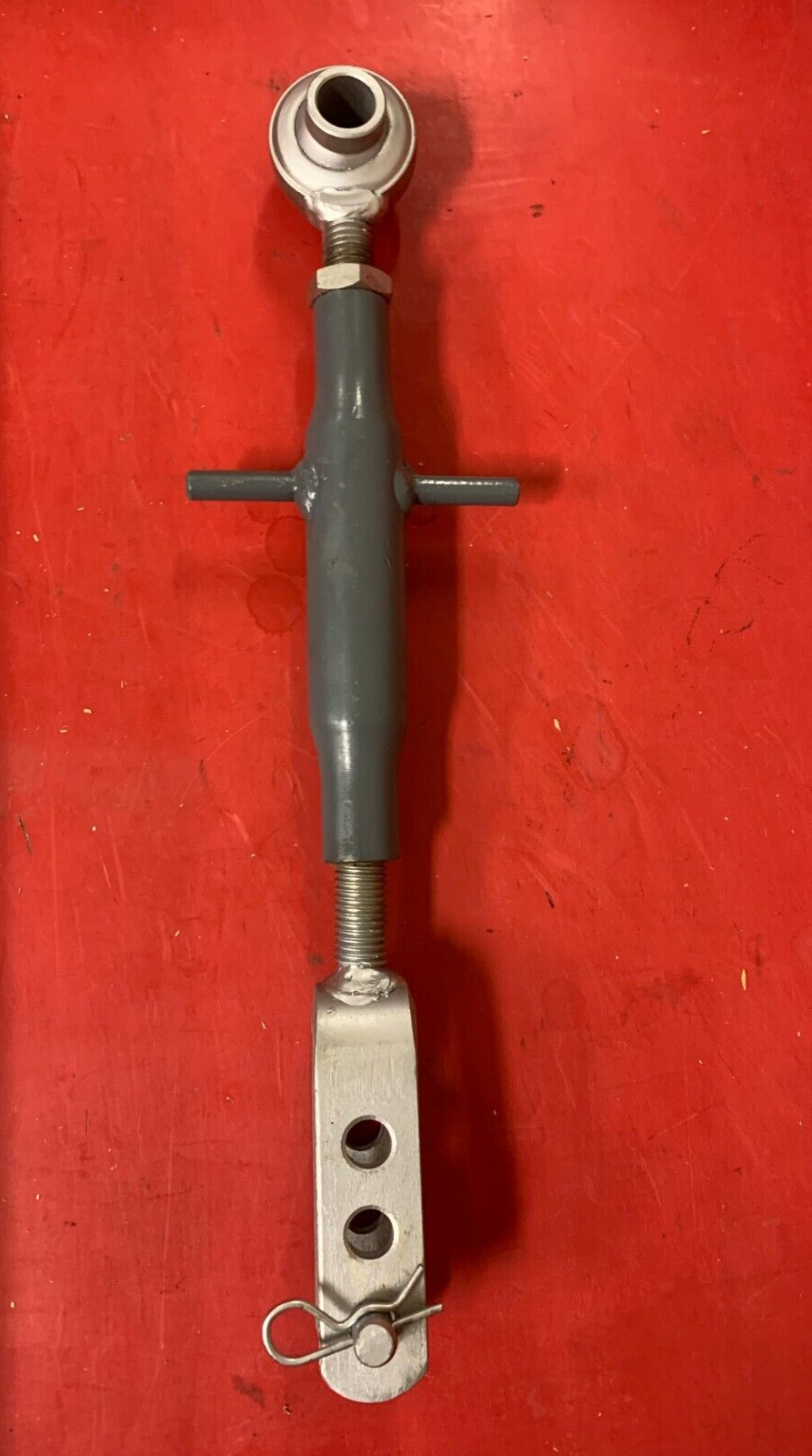 CAT 1 Adjustable Side Link 12.5" Min 19.5 " Max .570" lower holes, .75 upper