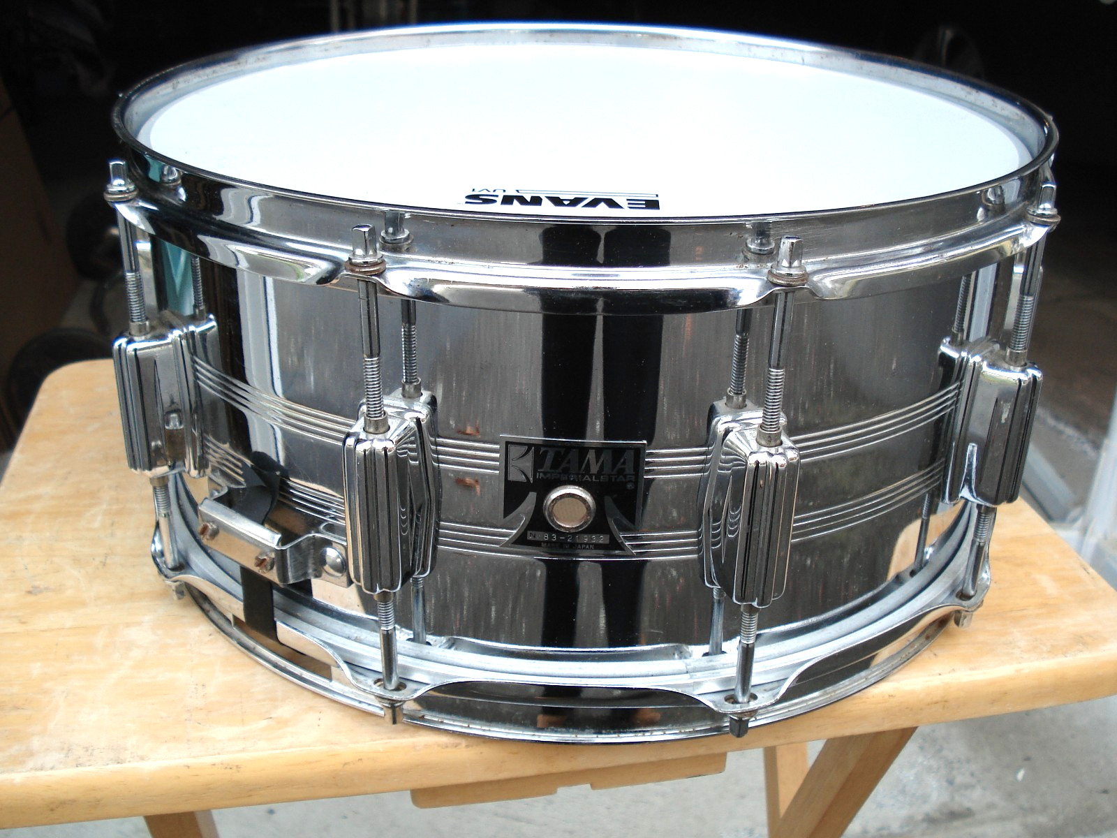 1983 TAMA IMPERIALSTAR POWERLINE SNARE DRUM. 14" x 6.5" sn: 83-21932 MIJ. 10-LUG