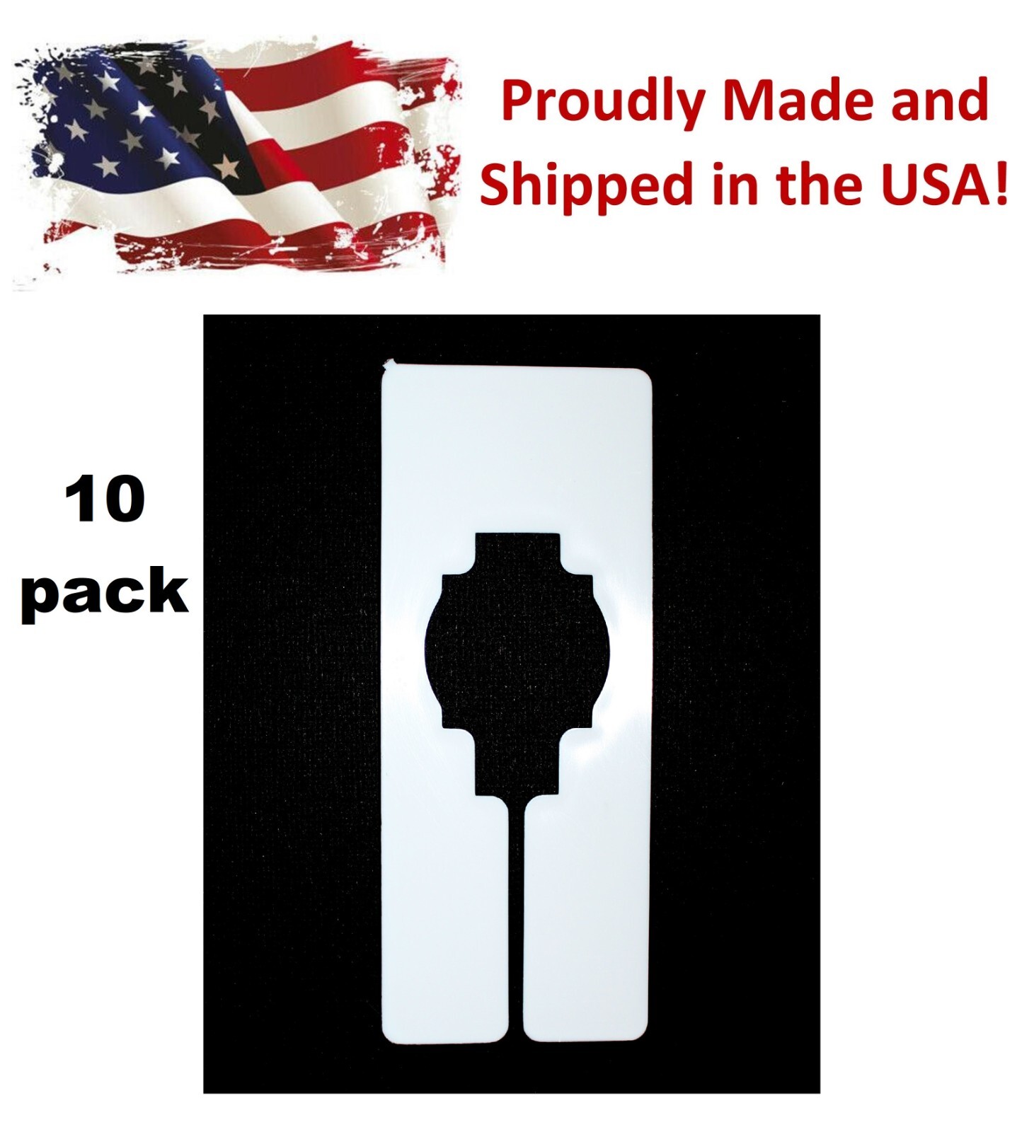 Plastic 10 Blank Rectangular Size Dividers for Retail Clothing Racks