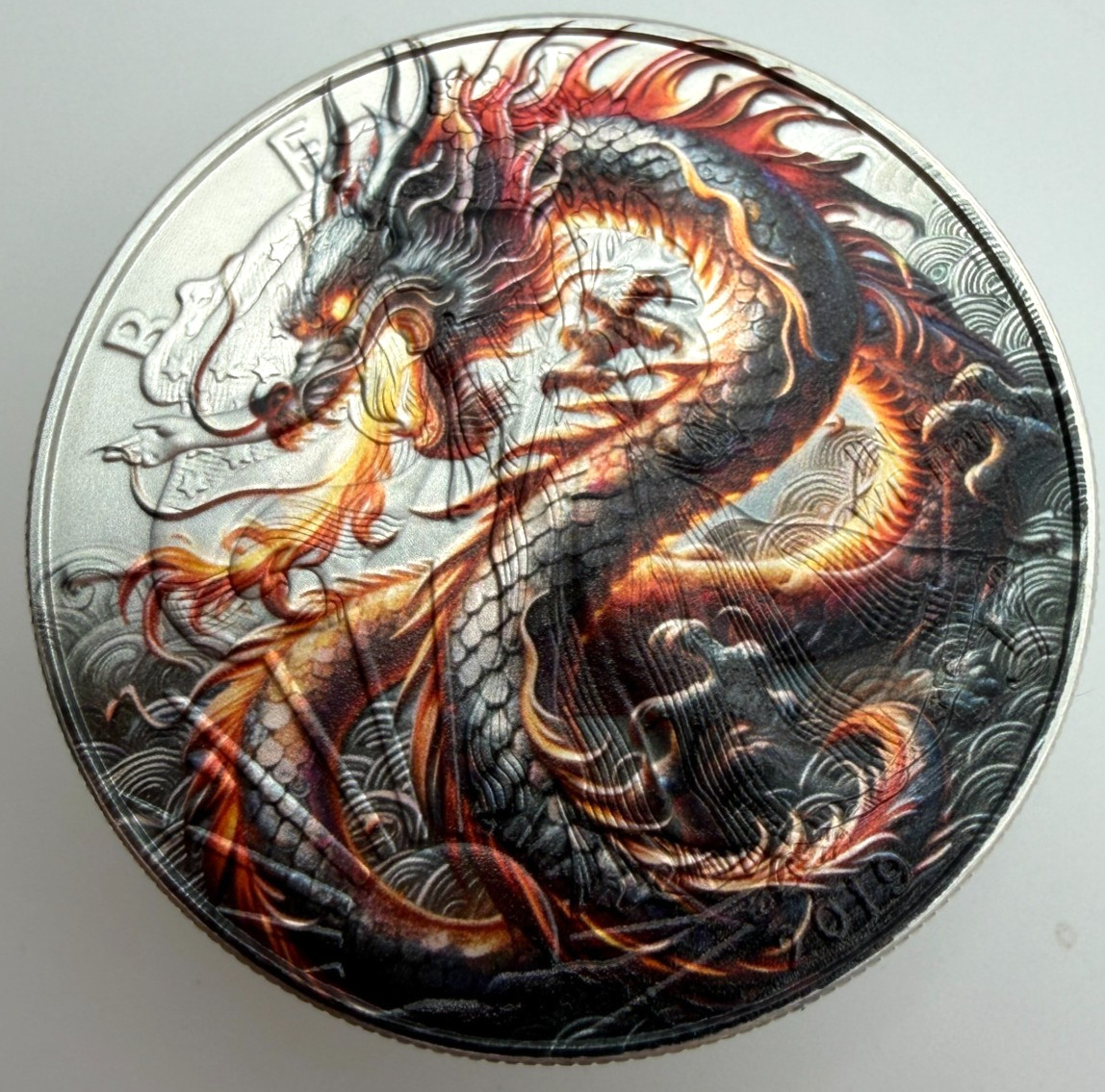 Awesome Red Dragon - American Silver Eagle 1oz. .999 Limited Silver Dollar Coin