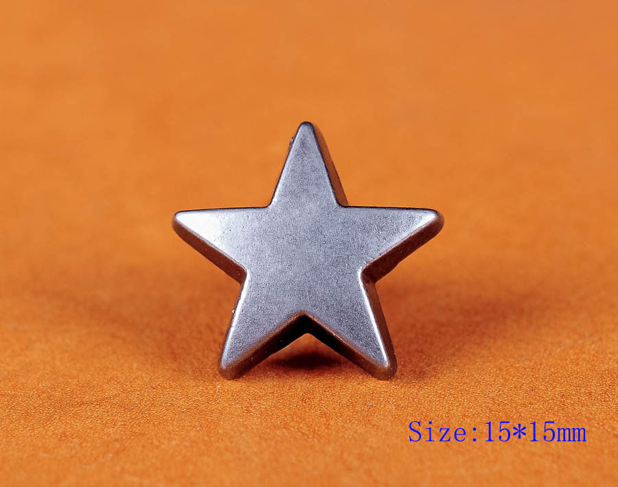 30pcs STAR Metal Rivet Studs 5/8" (15mm ) Leather Crafts Purse Belt Decor Concho