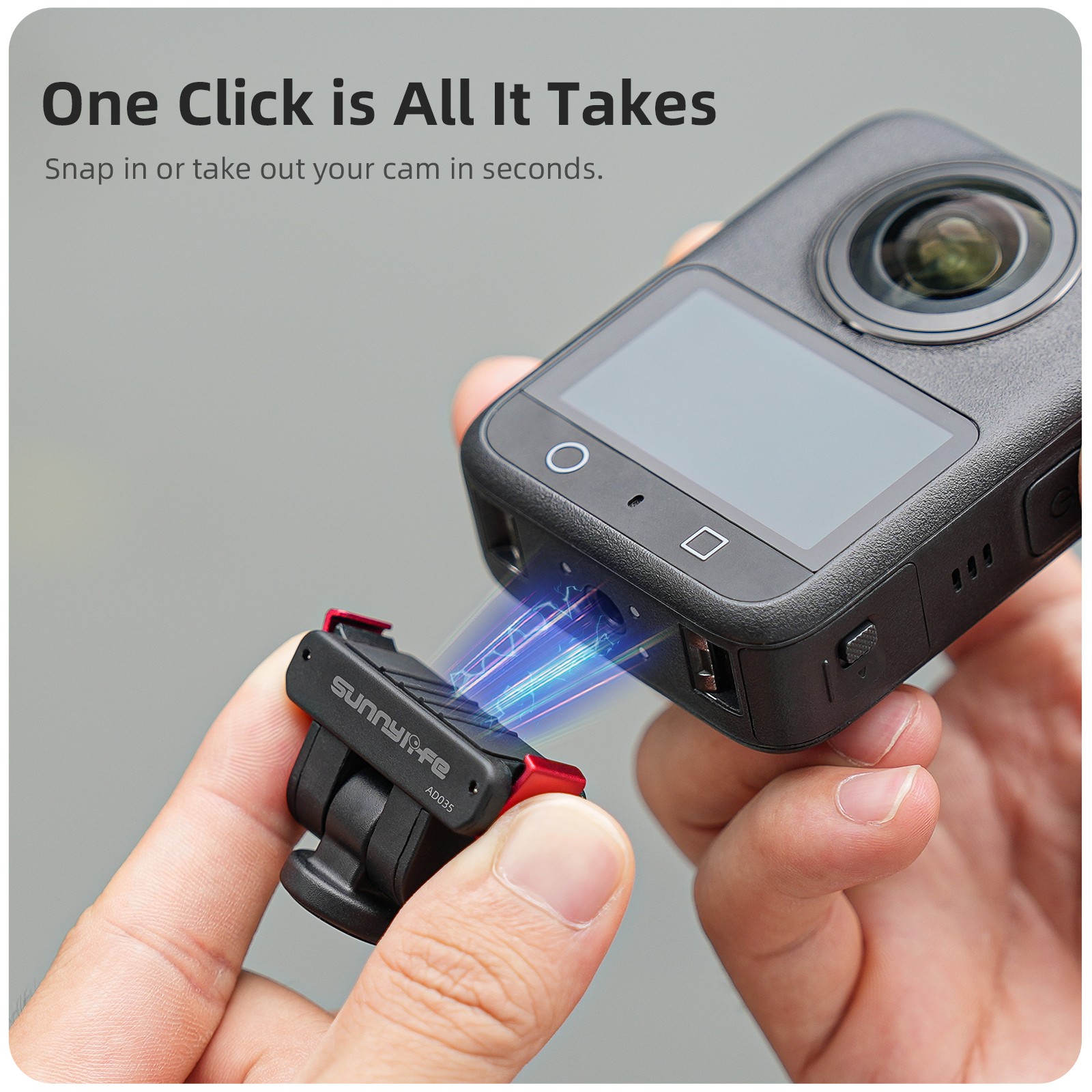 Magnetic Quick Release Bracket Adapter Mount For DJI Osmo 360/Action 5 Pro/4/3/2