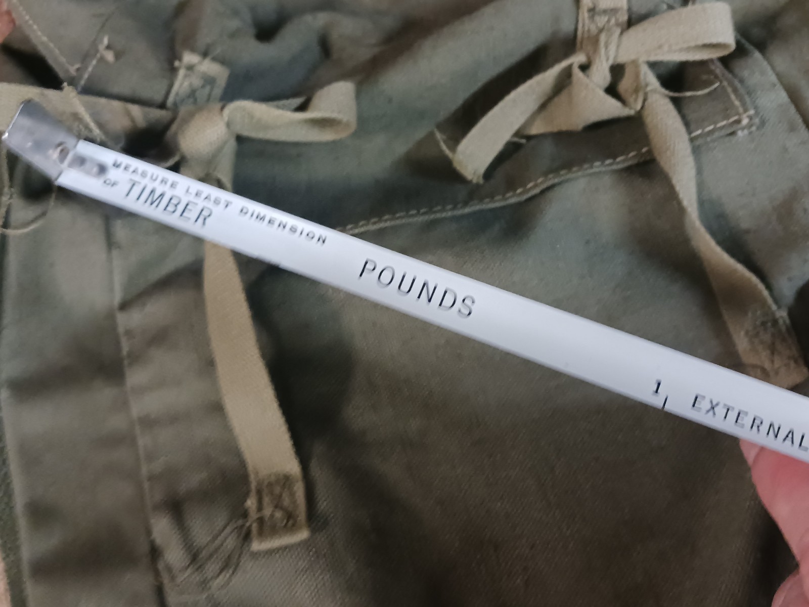 USGI Vietnam Canvas Demo Bag With Computing Tape Measure