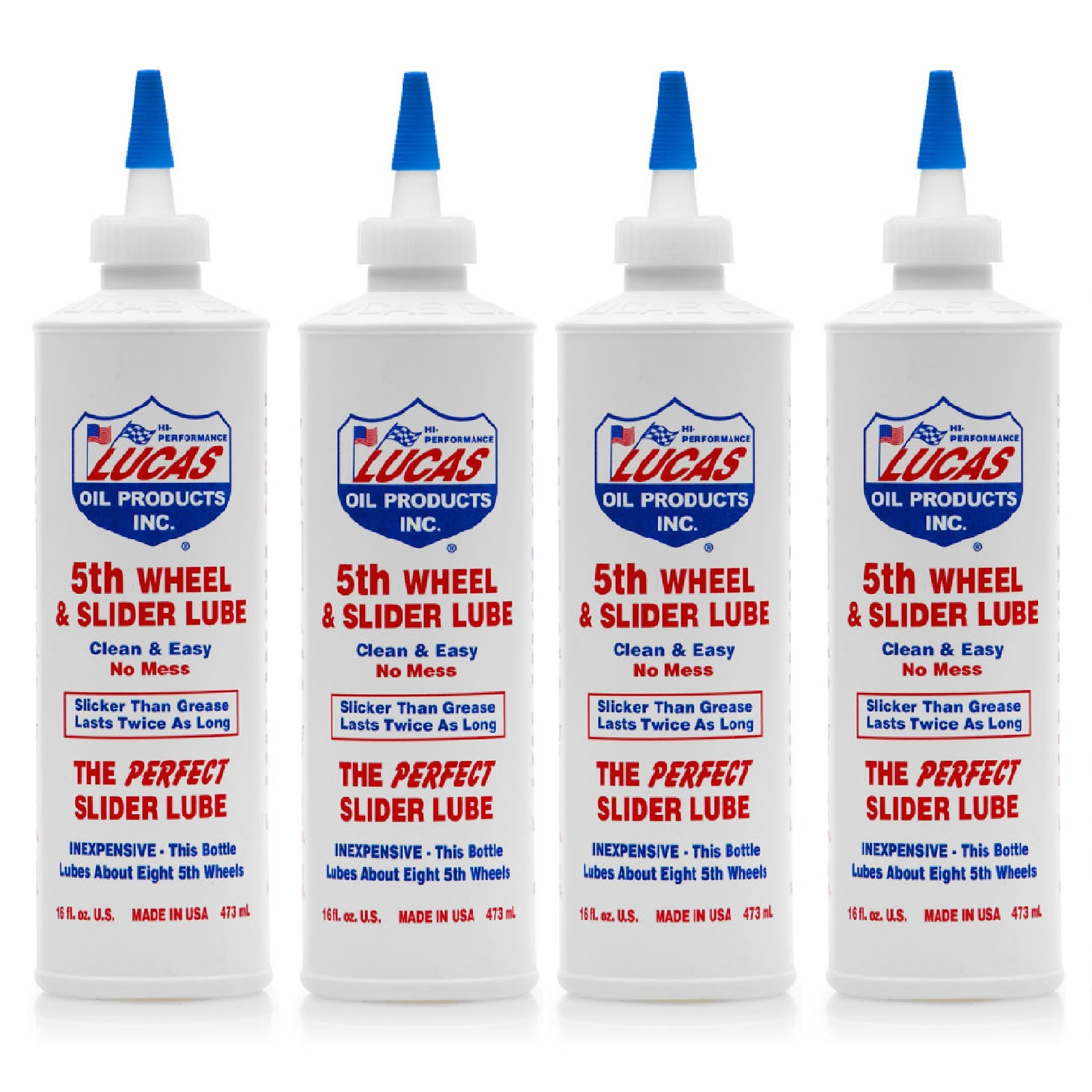 Lucas Oil Set of 4 Waterproof 5th Wheel & Slider Lube 1 Pint/16 Ounce Bottles