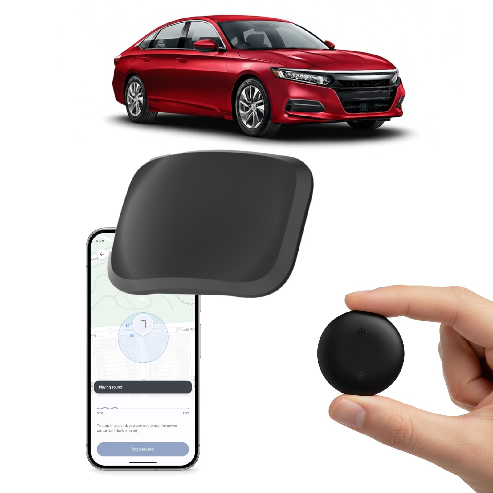 XJQX GPS Tracker for Vehicles - Hidden Car Tracking Device with No Monthly Fee,