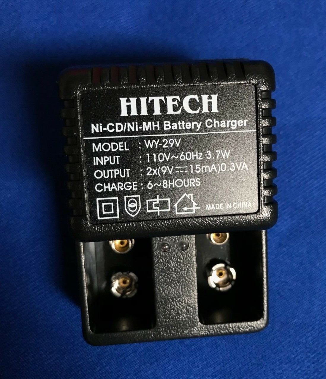 9v 2 Bank Charger for Duracell/Energizer/Panasonic...Rechargeable 9V Batteries