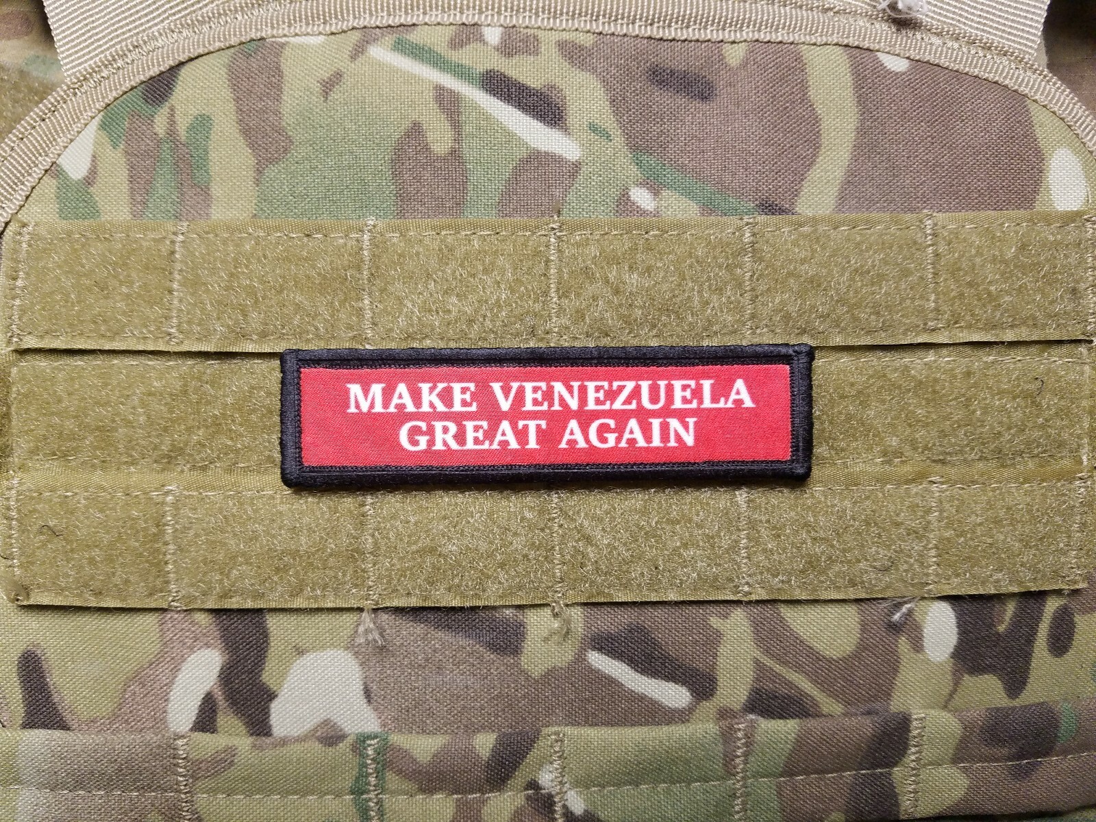 Make Venezuela Great Again Red Military Hook Patch 1x4
