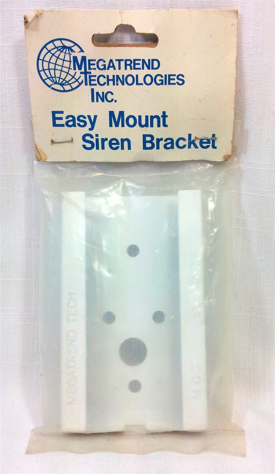 Siren Bracket Megatrend Tech Easy Mount 3-1/8" x 2-1/2" 2-3/8" Siren base White