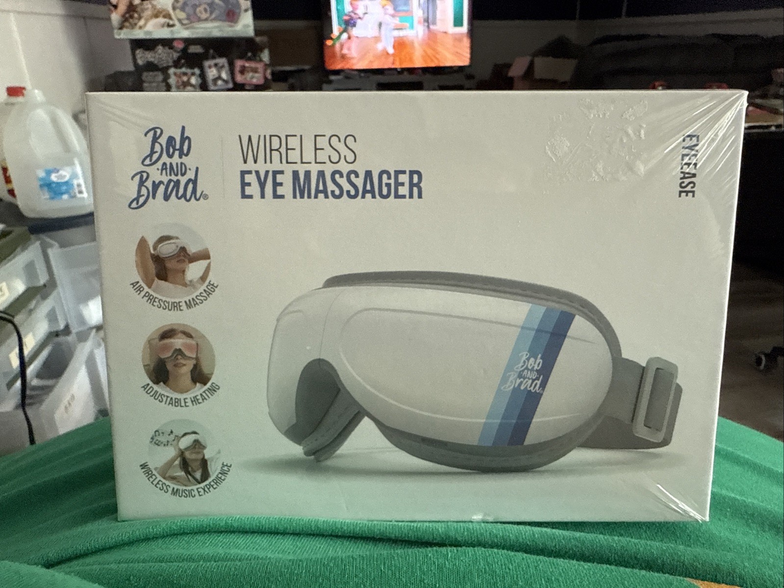 Bob and Brad EYE EASE Eye Massager Mask - 5 Modes, Heat Compression for Tired