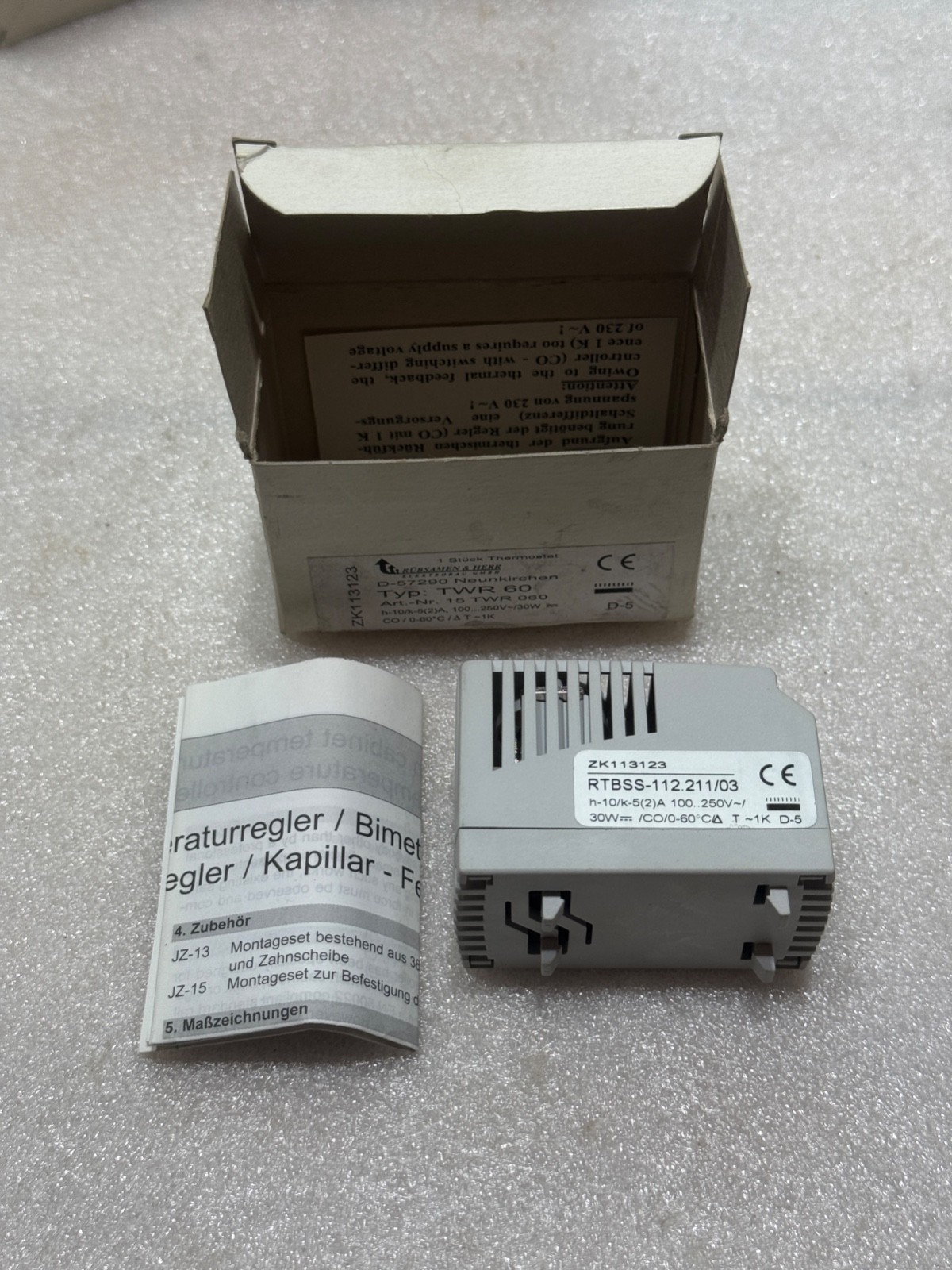 TWR 60 Thermostat Temperature Controller
