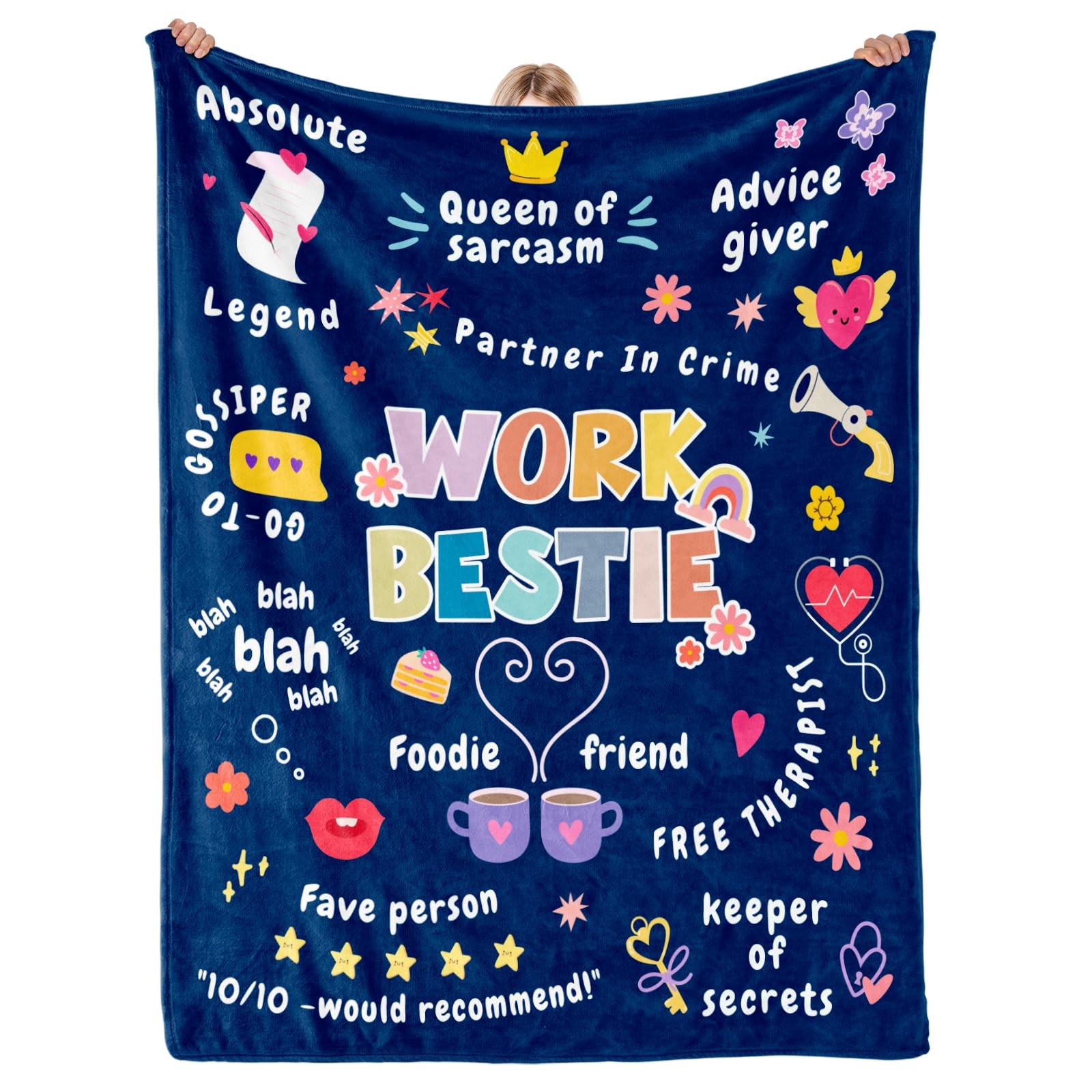Purdicra Appreciation Gifts for Friends/Sister/Coworkers, 50*60in, Blue