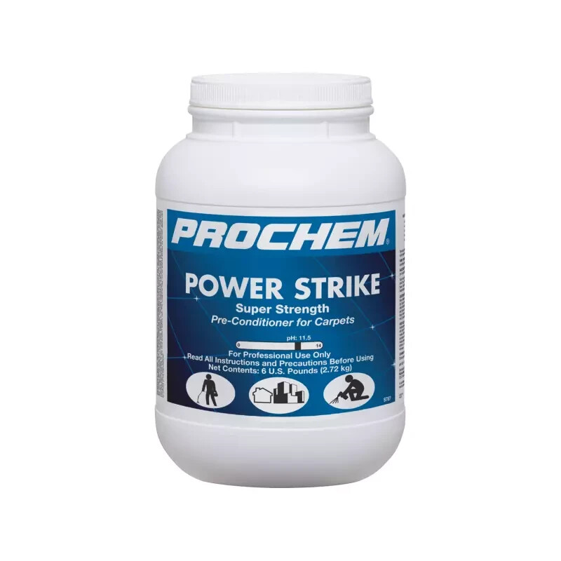 PROCHEM POWER STRIKE CARPET CLEANING PRE-CONDITIONER 6LB JAR NEW