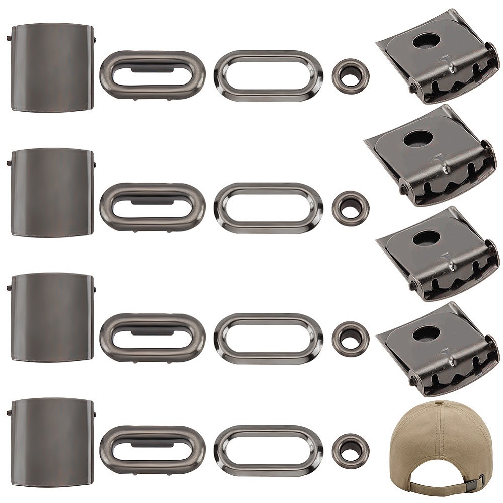 1box 30 sets Stainless Steel Peaked Cap Adjuster Kits Baseball Cap Buckle