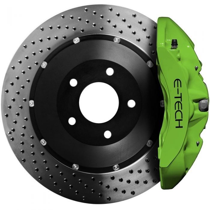 E-Tech - Brake Caliper Paint Kit Also For Drums LIME GREEN