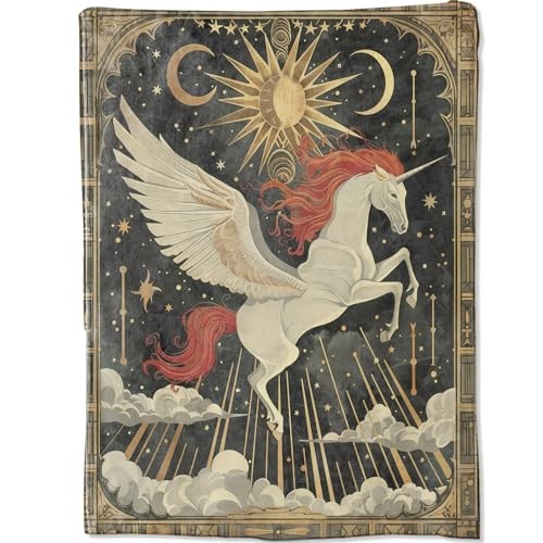 Unicorn Pegasus Blanket 50x60 in Birthday Gifts, Mythical 60x50 in Unicorn 01