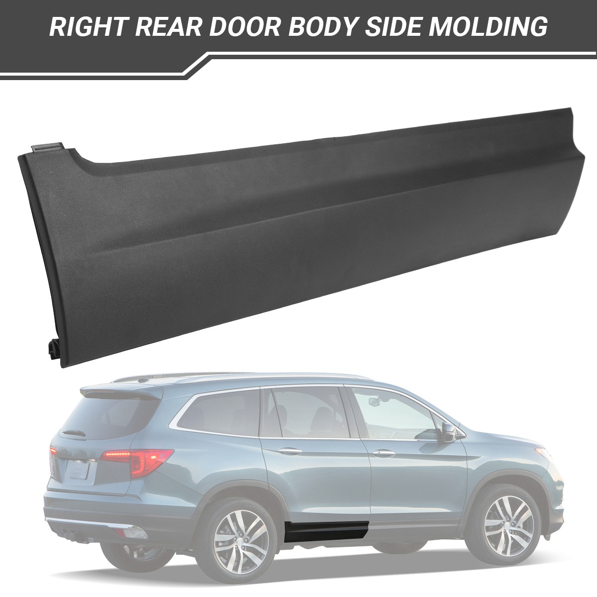 For 2016-2024 Honda Pilot Rear Passenger Side Door Lower Molding Door Garnish