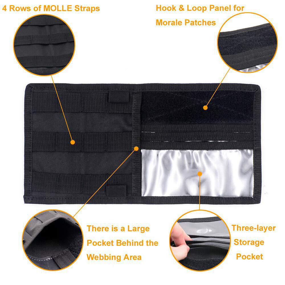 Tactical Nylon Vehicle Visor Panel Storage Holder Tools Pouch Car Sun Visor Bag