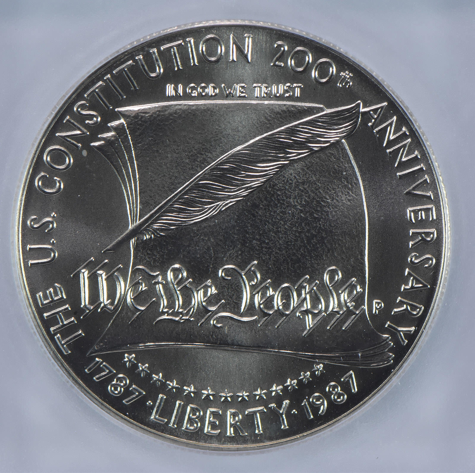 1987-P Constitution Commemorative Silver Dollar MS70 ICG