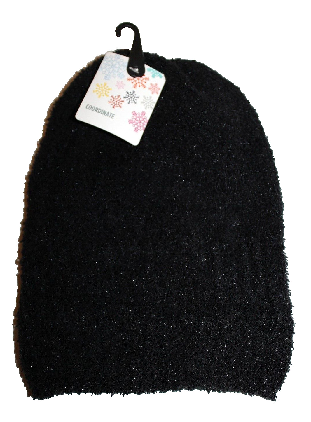 Coordinate Women's Metallic Black Cozy/Fuzzy Hat - One Size