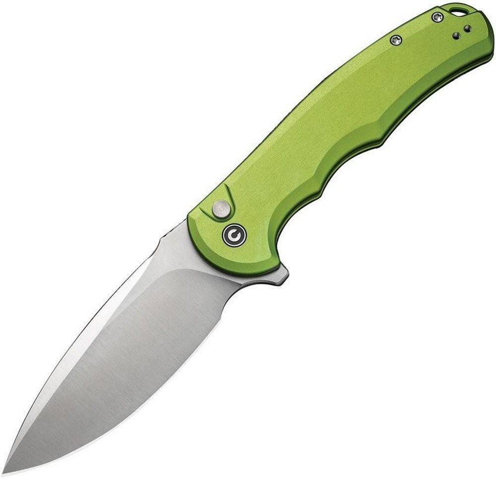 Civivi Praxis Button Lock Lime Aluminum Handle Folding Knife - C18026E-3